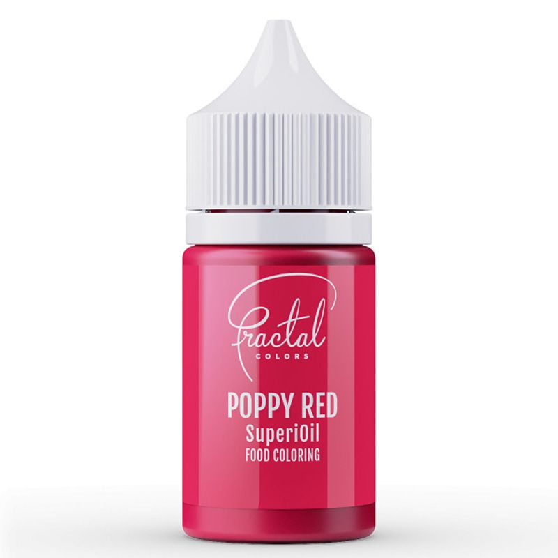 Fractal Poppy Red Mohnrot Ölbasis Lebensmittelfarbe SuperiOil